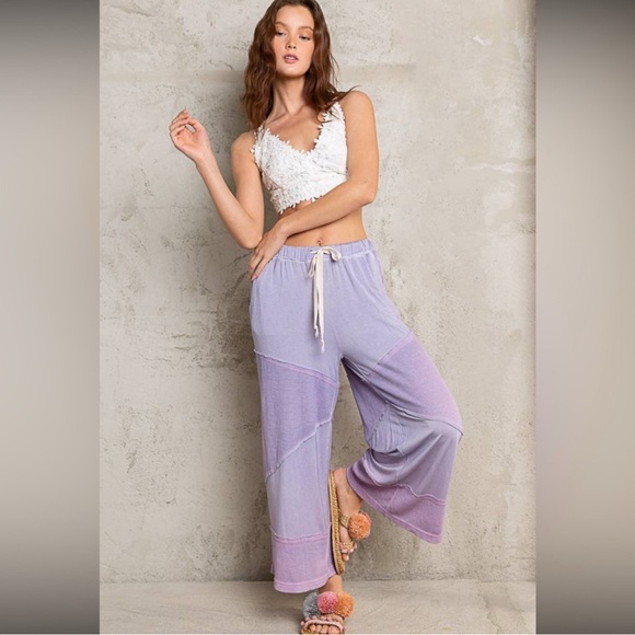 POL Lavender Wide-Leg Cropped Pants - Picture 6 of 9